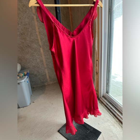 Inner Most Vintage 80’s Sears Satin Red Mini Slip Dress - Picture 4 of 6